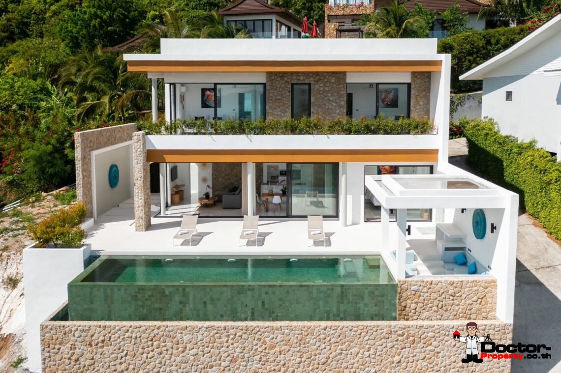 New 3-4 Bedroom Seaview Villas – Bophut, Koh Samui – For Sale