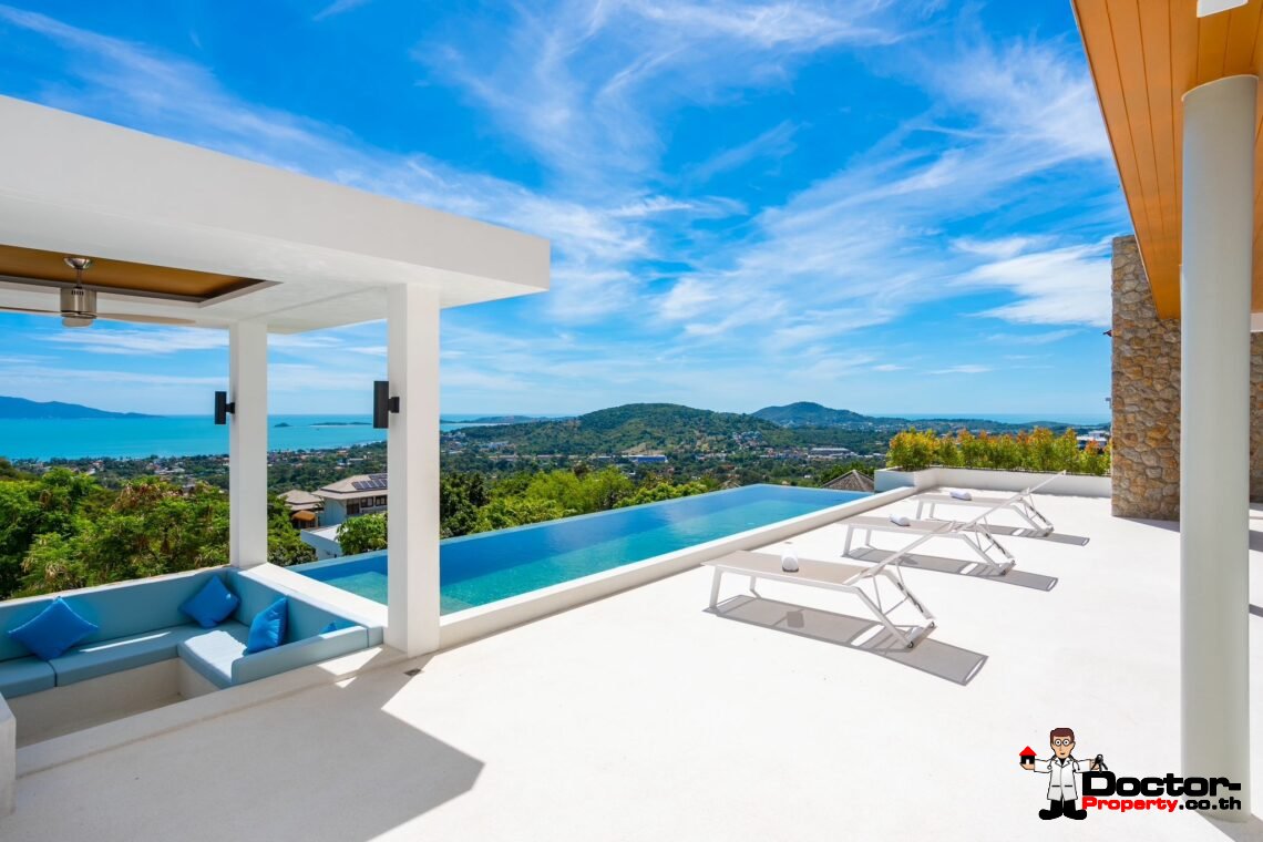 New 3-4 Bedroom Seaview Villas – Bophut, Koh Samui – For Sale