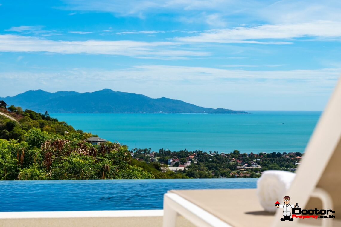 New 3-4 Bedroom Seaview Villas – Bophut, Koh Samui – For Sale