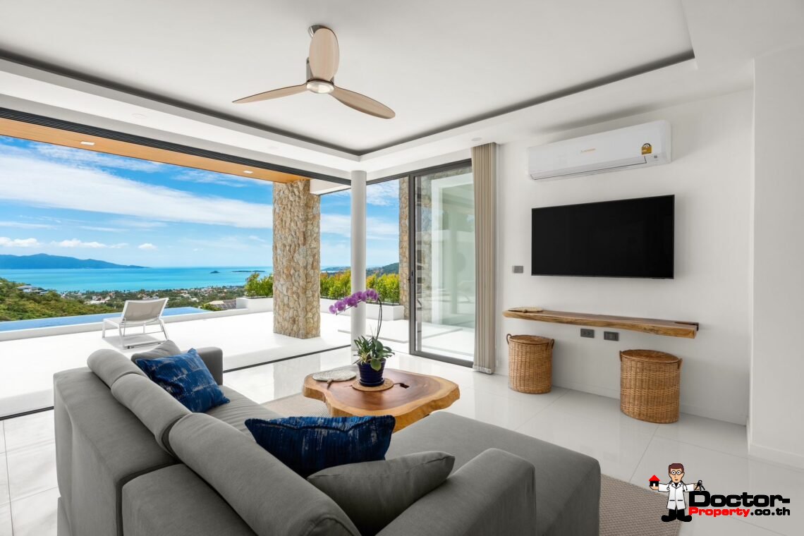 New 3-4 Bedroom Seaview Villas – Bophut, Koh Samui – For Sale