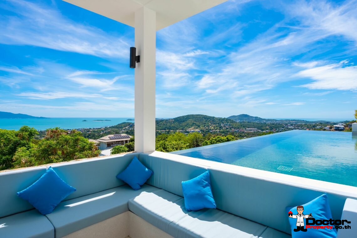 New 3-4 Bedroom Seaview Villas – Bophut, Koh Samui – For Sale
