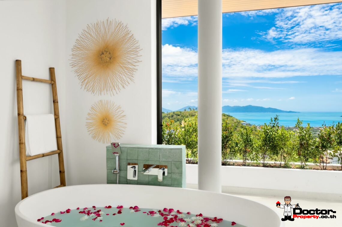 New 3-4 Bedroom Seaview Villas – Bophut, Koh Samui – For Sale