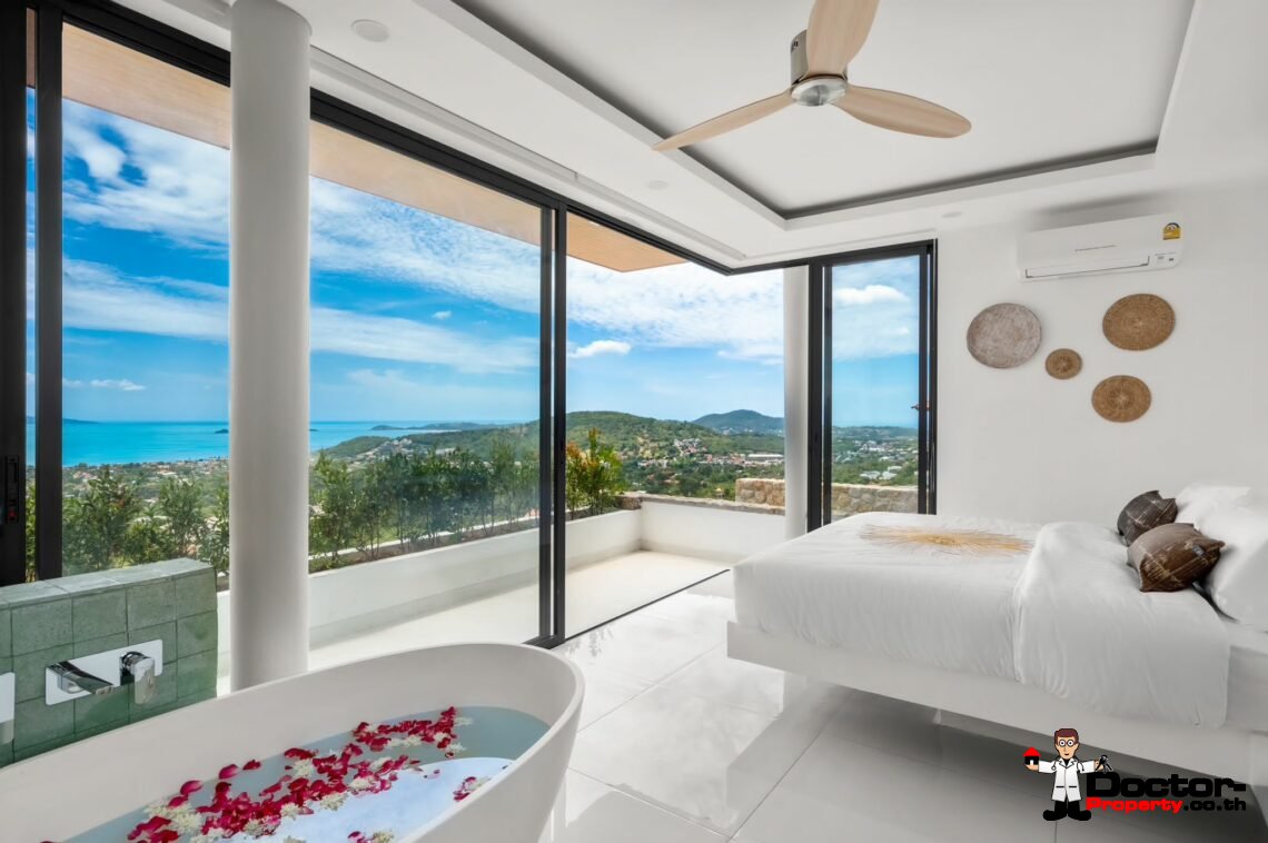 New 3-4 Bedroom Seaview Villas – Bophut, Koh Samui – For Sale