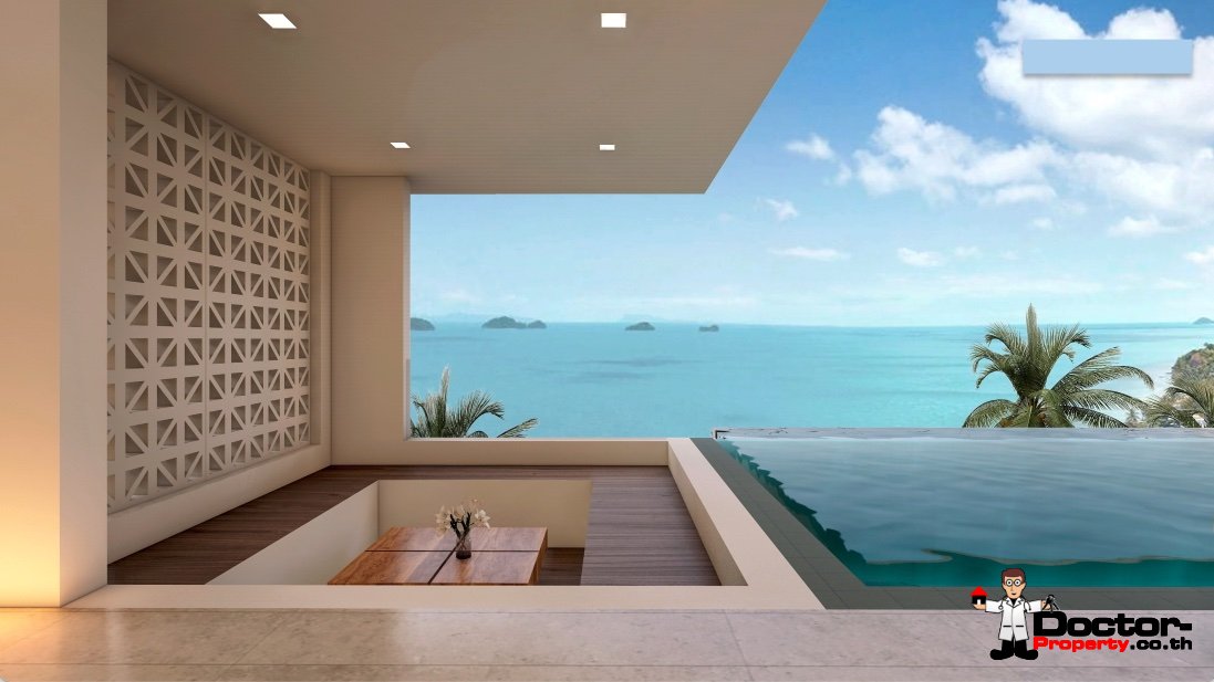 Stunning New 3 Bedroom Sea View Villa – Bang Por – Koh Samui – for sale