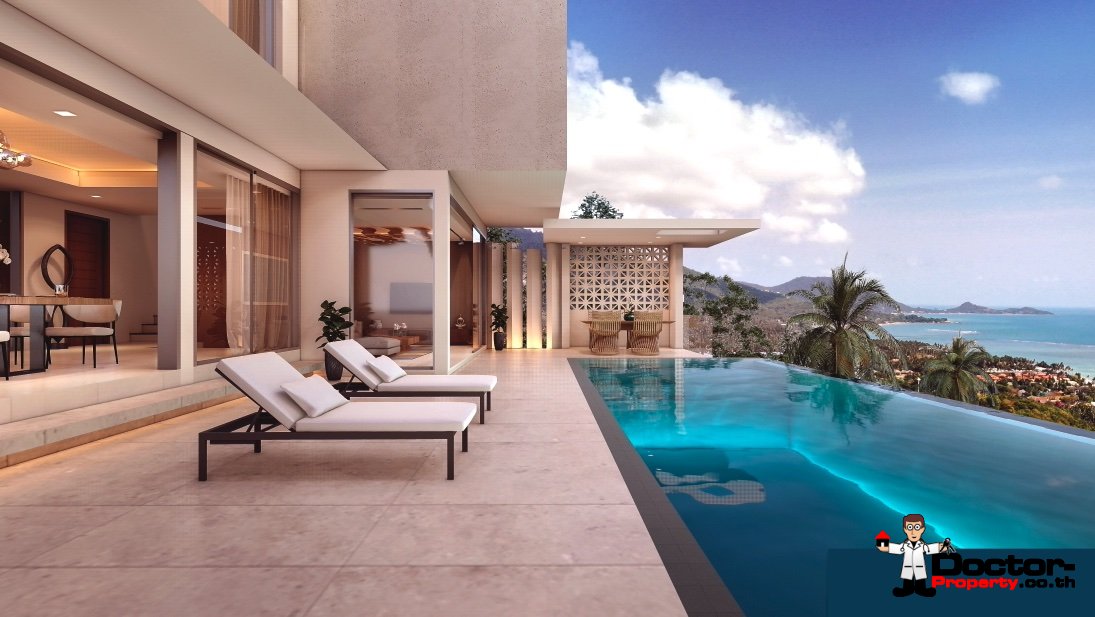 New 4 Bedroom Sea View Villa – Bang Por – Koh Samui – for sale