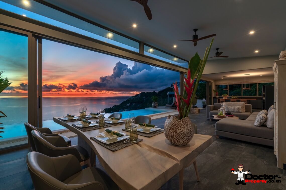 Stunning New 4 Bedroom Sea View Villa – Chaweng Noi – Koh Samui – for sale