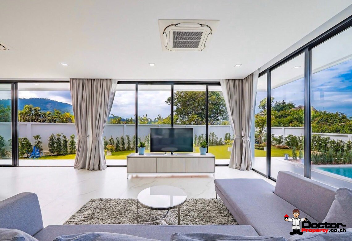 Newly Built 3 Bed Modern Sea view Villa – Chaweng, Koh Samui – For Sale