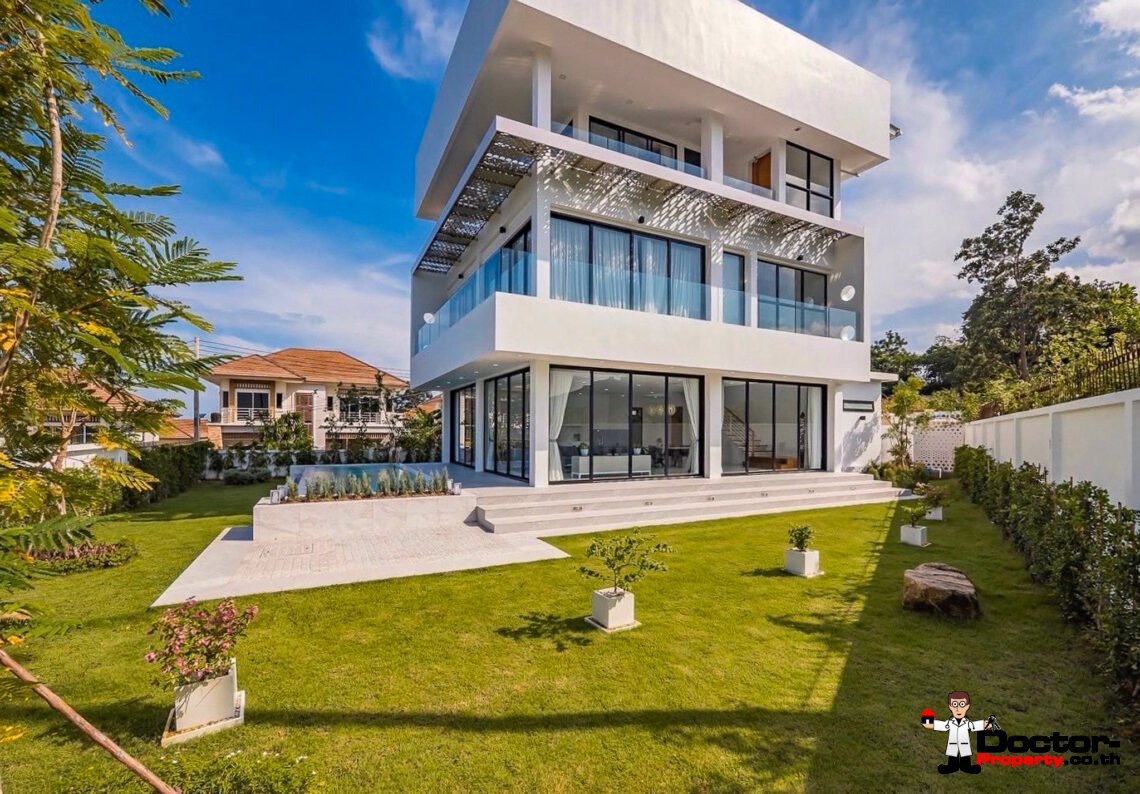 Newly Built 3 Bed Modern Sea view Villa – Chaweng, Koh Samui – For Sale