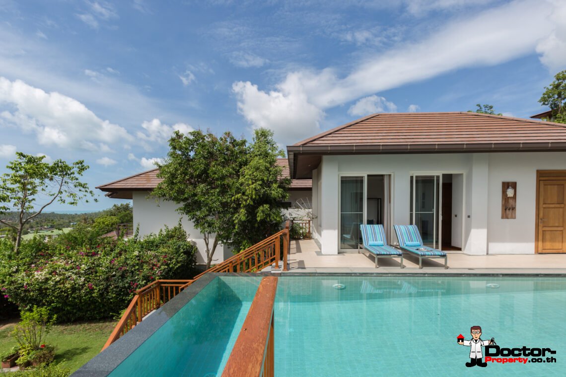 3 Bedroom Pool Villa with Spectacular View in Choeng Mon, Koh Samui – For Sale
