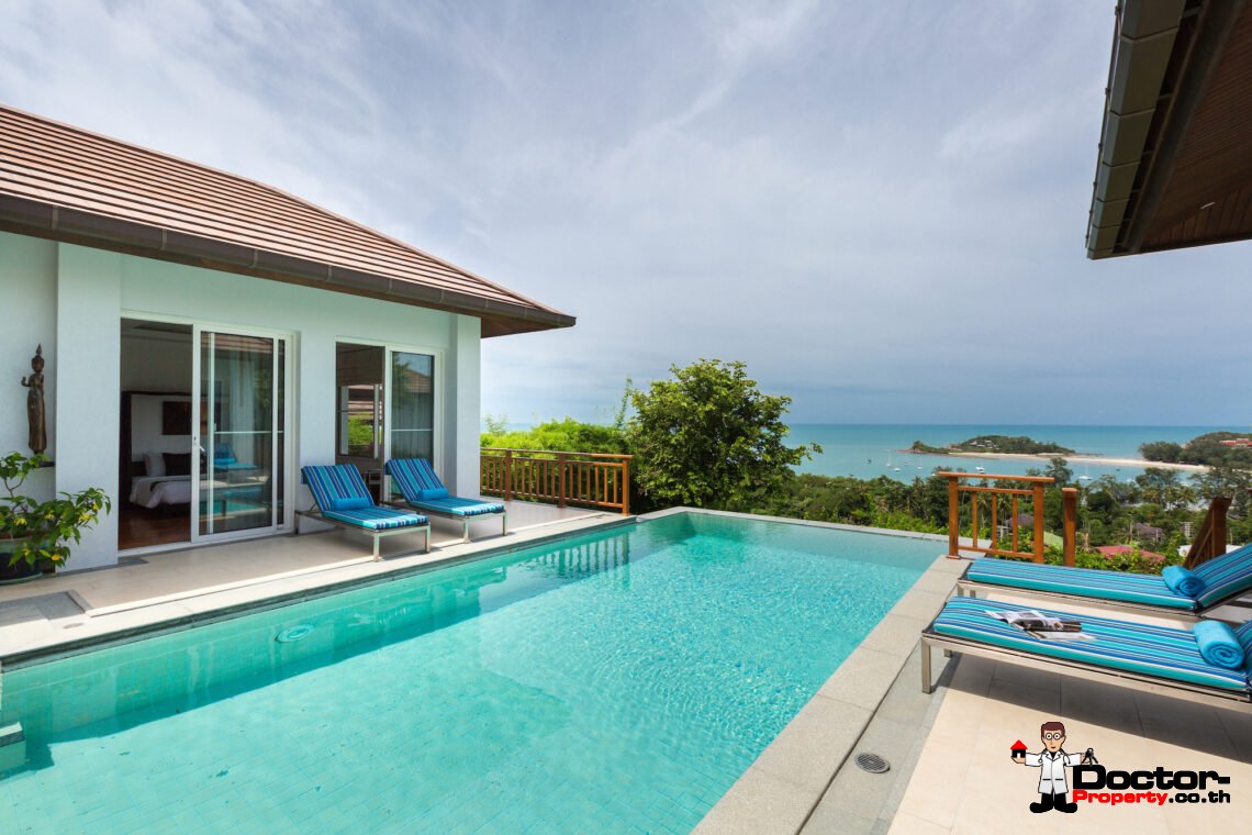 3 Bedroom Pool Villa with Spectacular View in Choeng Mon, Koh Samui – For Sale