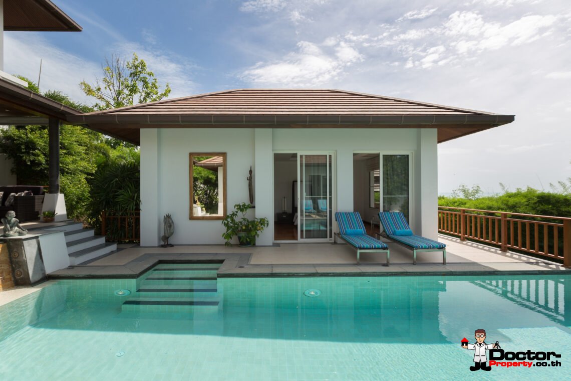 3 Bedroom Pool Villa with Spectacular View in Choeng Mon, Koh Samui – For Sale