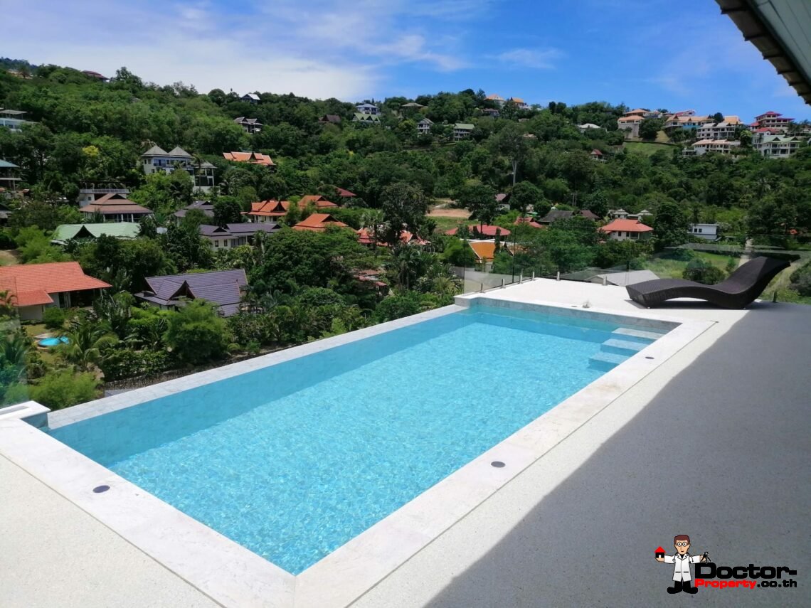 3 Bed Pool Villa with Partial Sea View – Bang Por, Koh Samui – For Sale