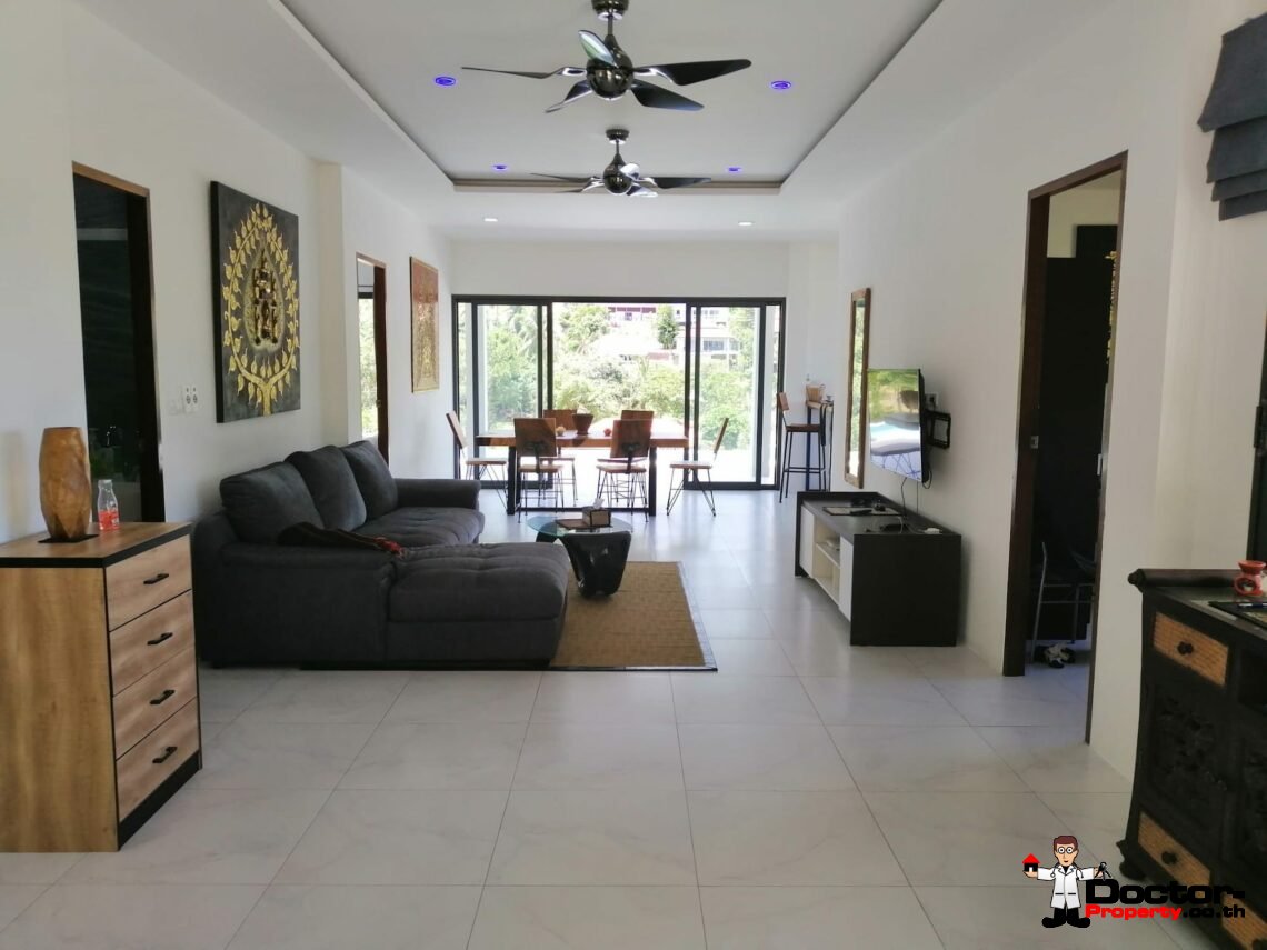 3 Bed Pool Villa with Partial Sea View – Bang Por, Koh Samui – For Sale