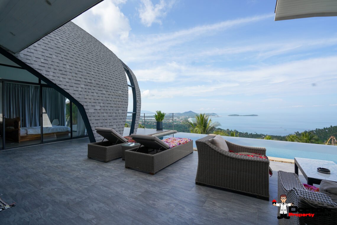 3 Bed Villa Plus Apartment, Sea View – Chaweng Noi, Koh Samui – For Sale