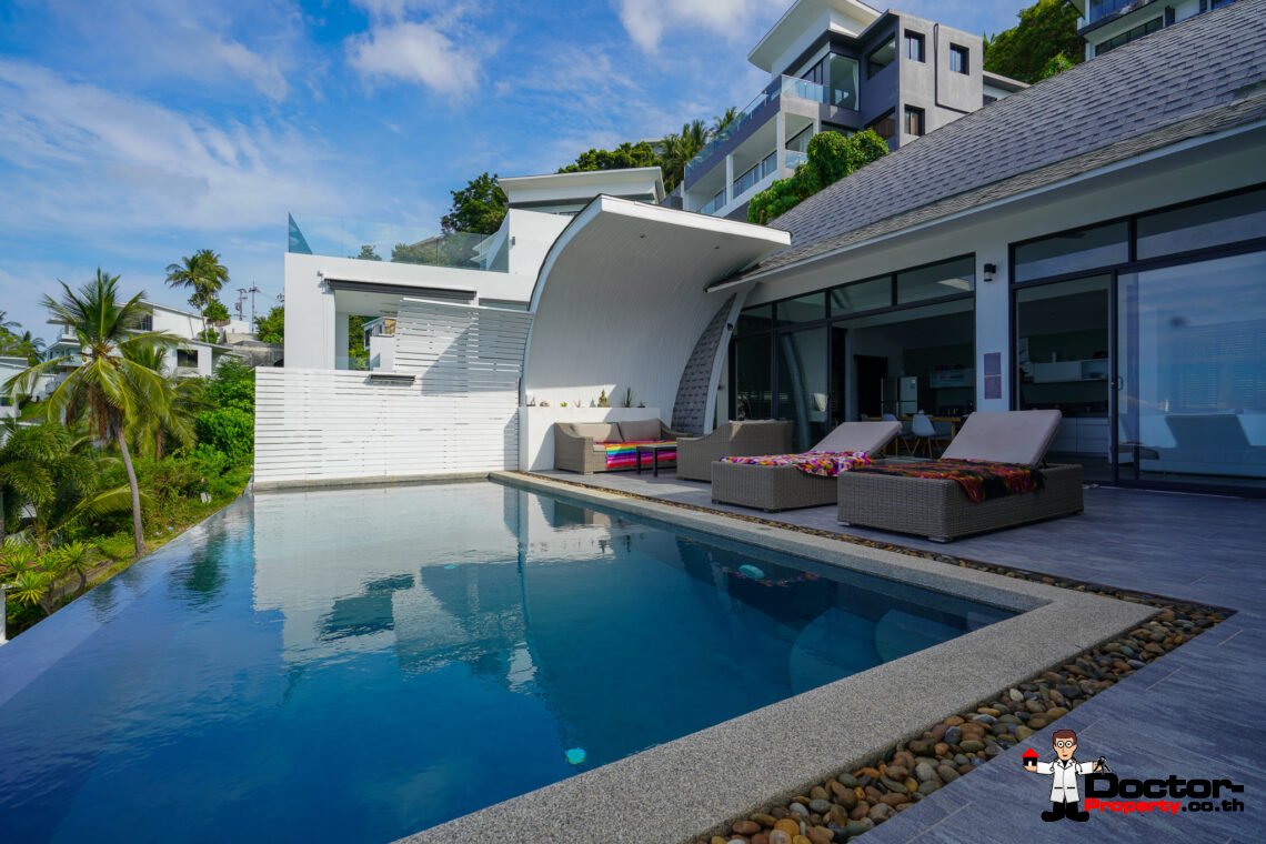 3 Bed Villa Plus Apartment, Sea View – Chaweng Noi, Koh Samui – For Sale