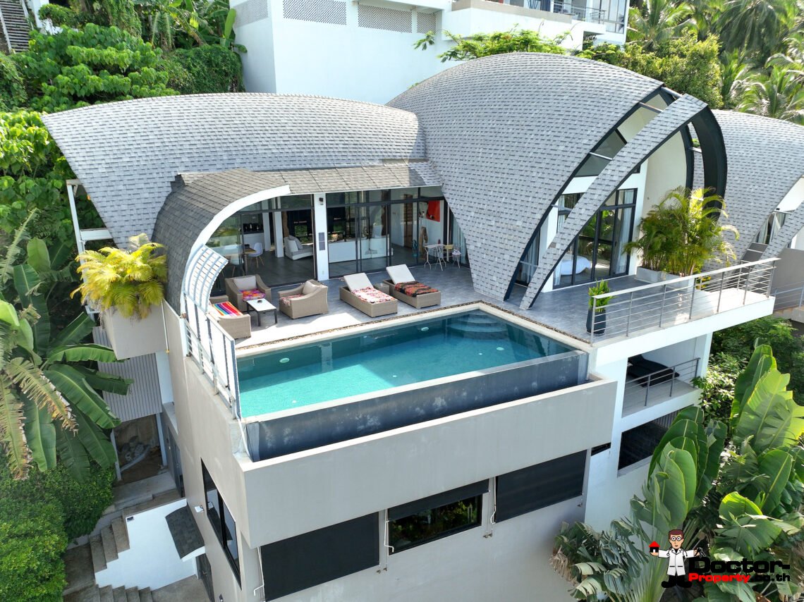3 Bed Villa Plus Apartment, Sea View – Chaweng Noi, Koh Samui – For Sale
