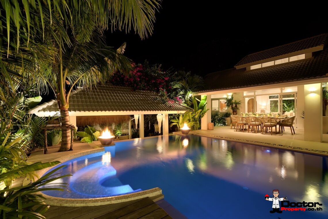 3 Bedroom Modern Balinese Pool Villa – Bo Phut, Koh Samui – For Sale