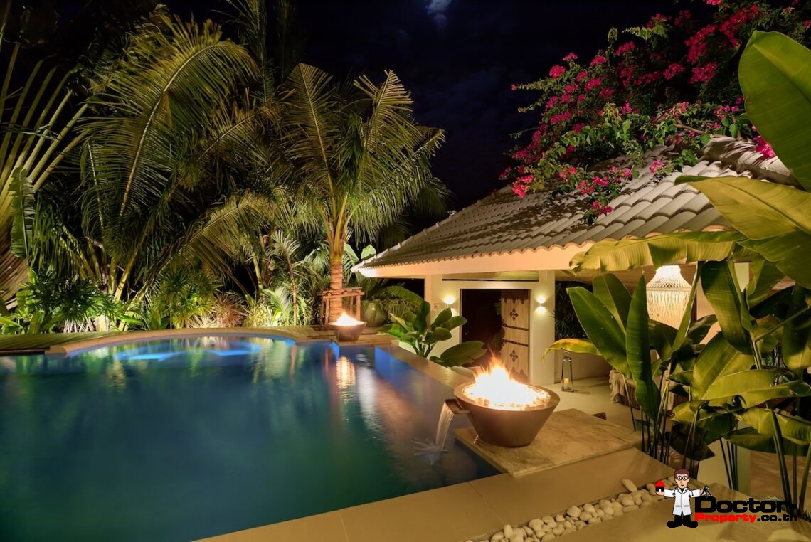 3 Bedroom Modern Balinese Pool Villa – Bo Phut, Koh Samui – For Sale