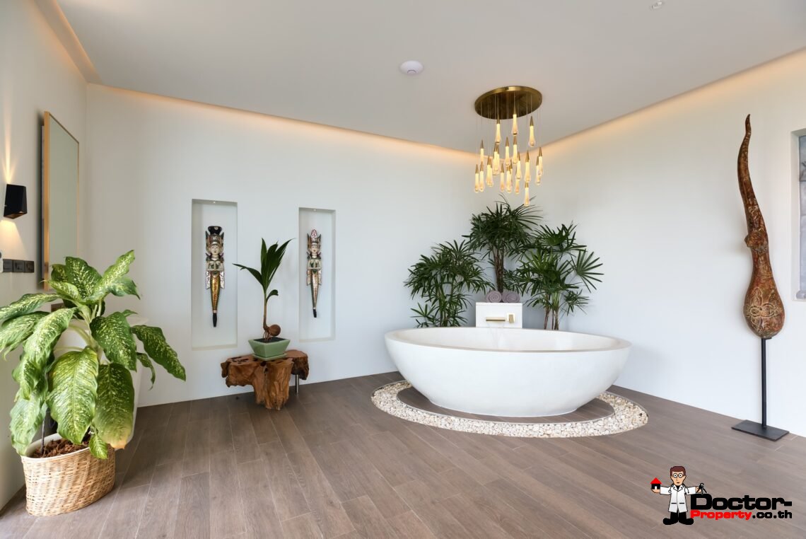 3 Bed Pool Villa with Zen Room, Sea View – Chaweng Noi, Koh Samui – For Sale