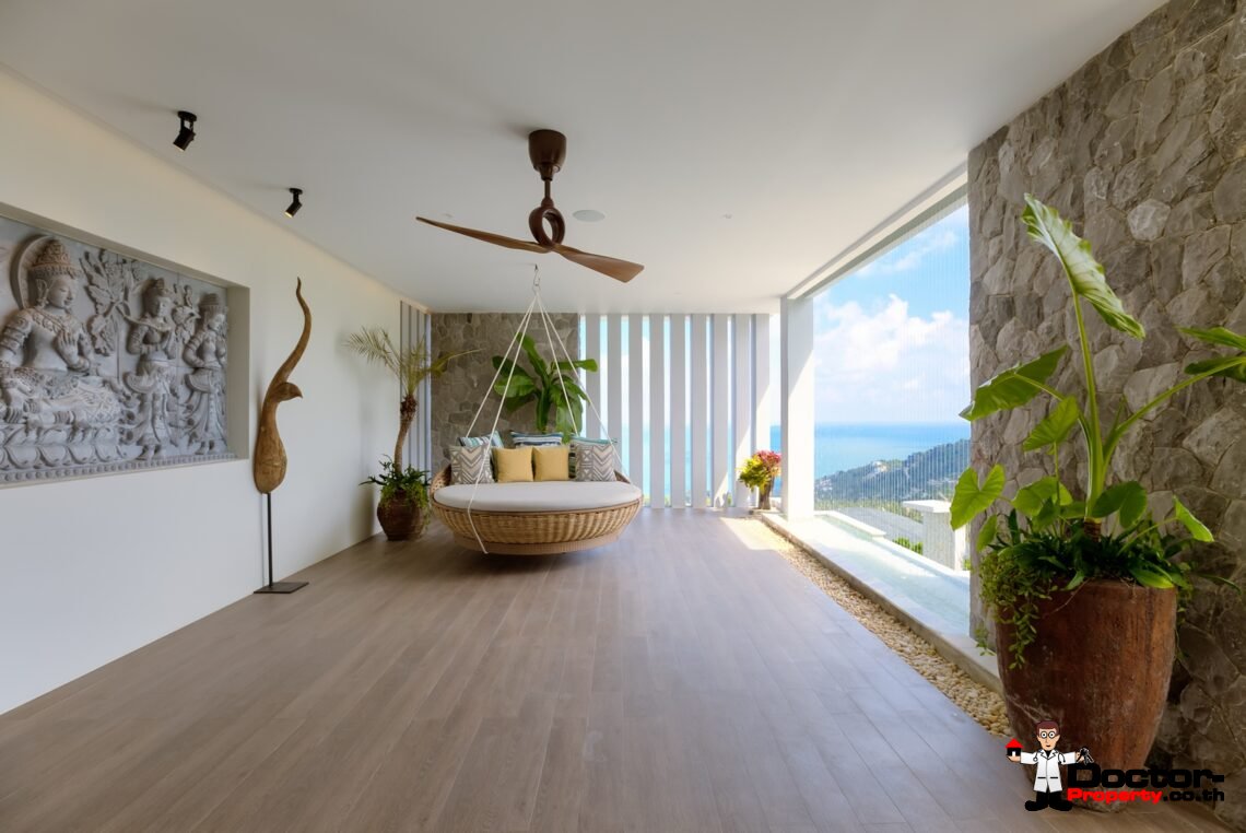 3 Bed Pool Villa with Zen Room, Sea View – Chaweng Noi, Koh Samui – For Sale
