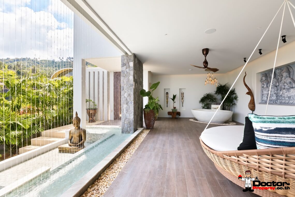 3 Bed Pool Villa with Zen Room, Sea View – Chaweng Noi, Koh Samui – For Sale