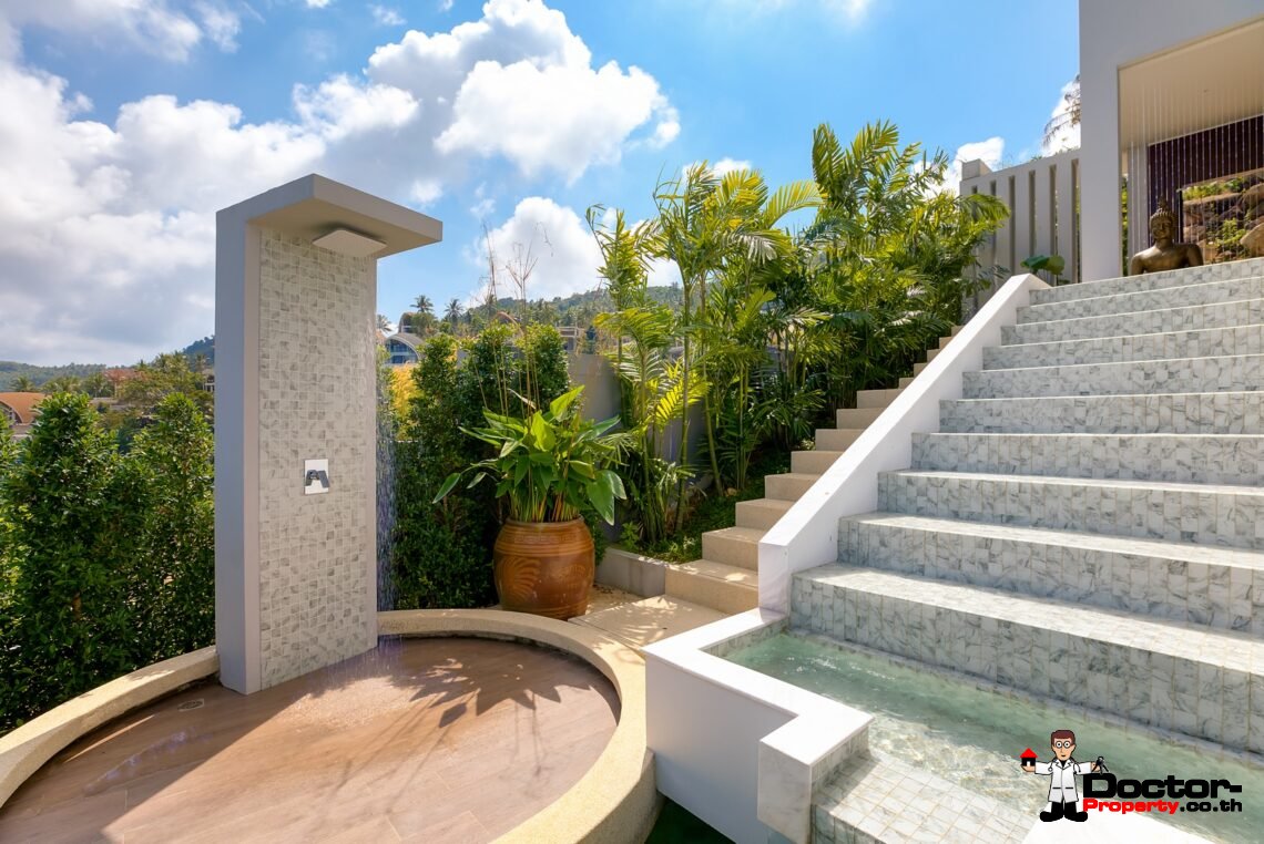 3 Bed Pool Villa with Zen Room, Sea View – Chaweng Noi, Koh Samui – For Sale