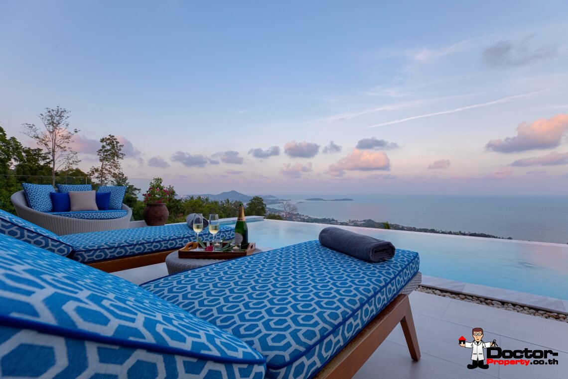 3 Bed Pool Villa with Zen Room, Sea View – Chaweng Noi, Koh Samui – For Sale