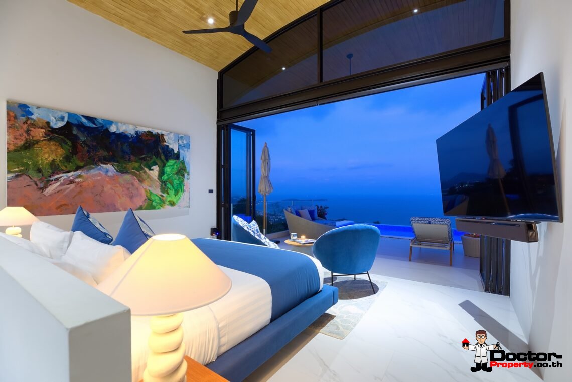 3 Bed Pool Villa with Zen Room, Sea View – Chaweng Noi, Koh Samui – For Sale