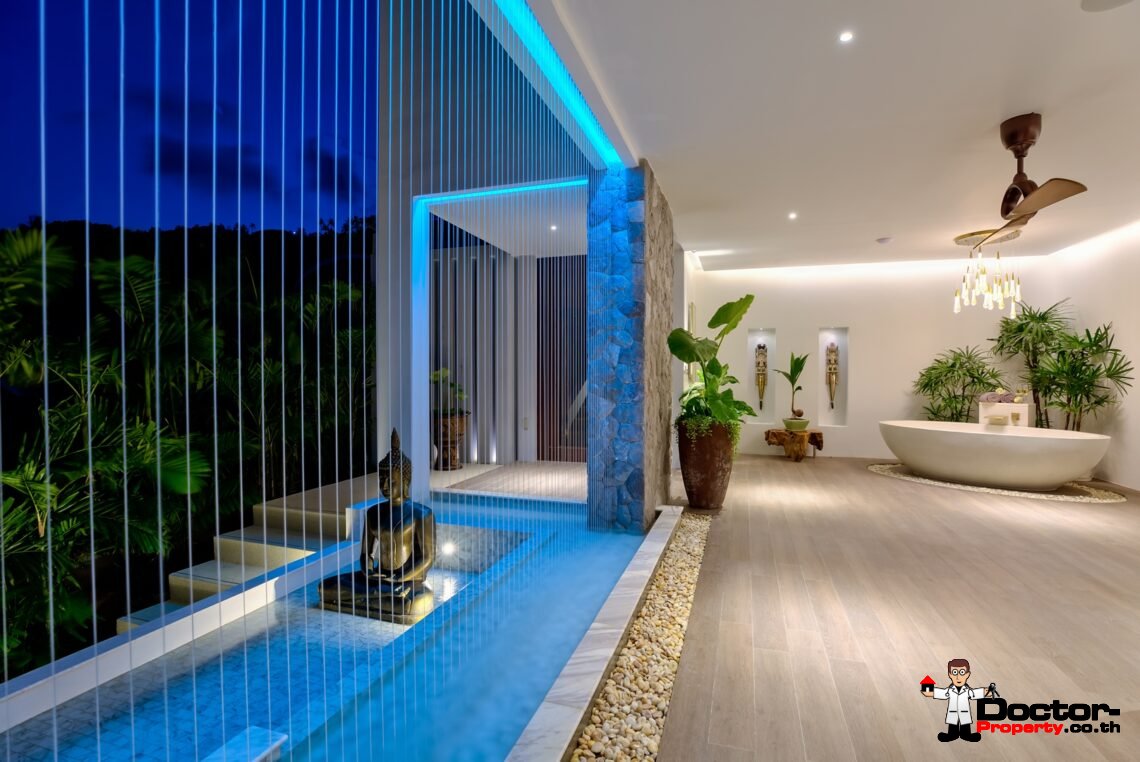 3 Bed Pool Villa with Zen Room, Sea View – Chaweng Noi, Koh Samui – For Sale