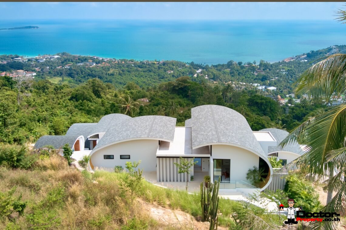 3 Bed Pool Villa with Zen Room, Sea View – Chaweng Noi, Koh Samui – For Sale