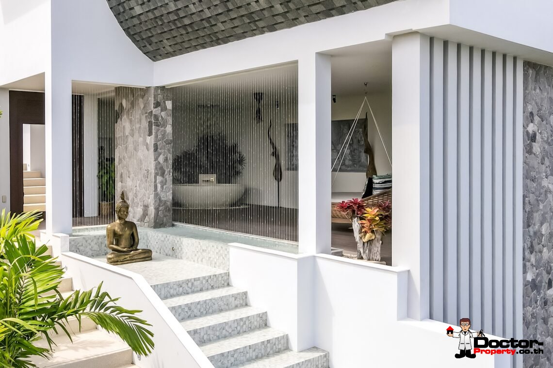 3 Bed Pool Villa with Zen Room, Sea View – Chaweng Noi, Koh Samui – For Sale