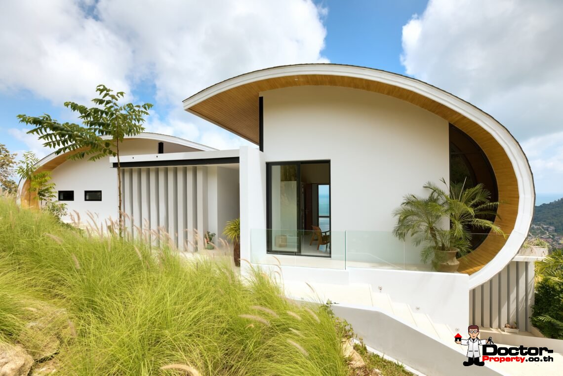 3 Bed Pool Villa with Zen Room, Sea View – Chaweng Noi, Koh Samui – For Sale