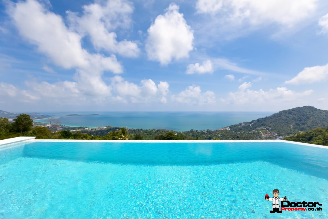 3 Bed Pool Villa with Zen Room, Sea View – Chaweng Noi, Koh Samui – For Sale