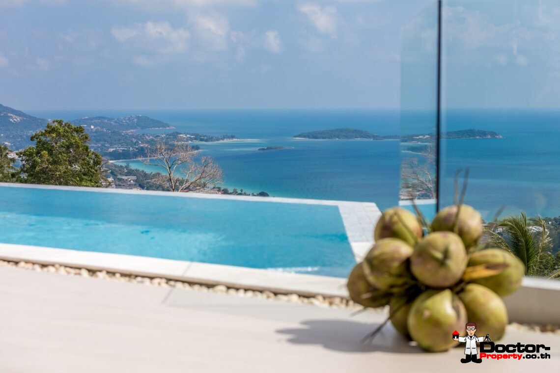 3 Bed Pool Villa with Zen Room, Sea View – Chaweng Noi, Koh Samui – For Sale