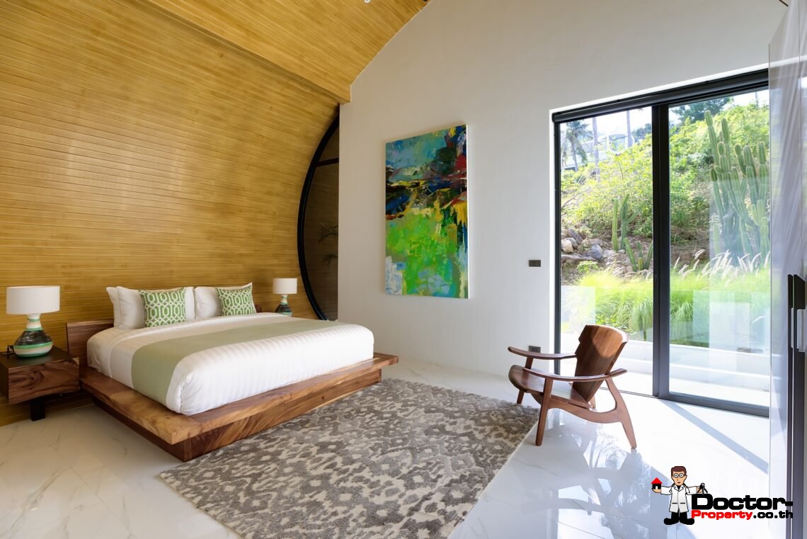 3 Bed Pool Villa with Zen Room, Sea View – Chaweng Noi, Koh Samui – For Sale