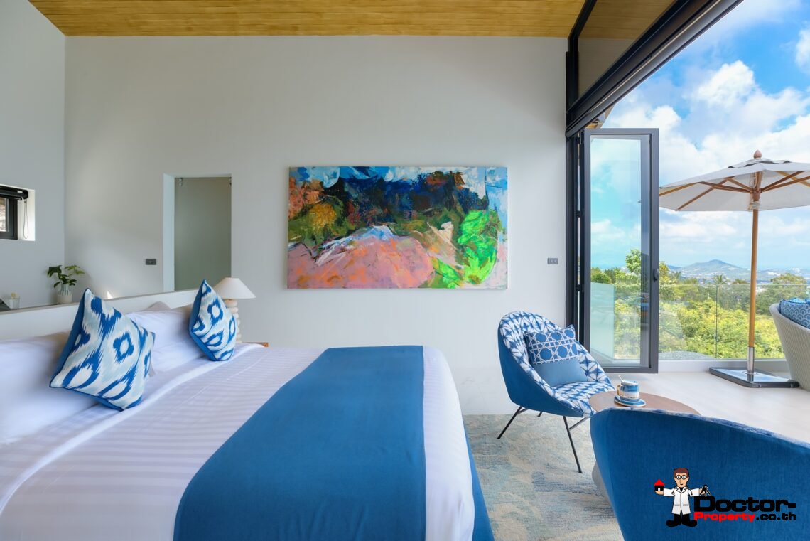 3 Bed Pool Villa with Zen Room, Sea View – Chaweng Noi, Koh Samui – For Sale