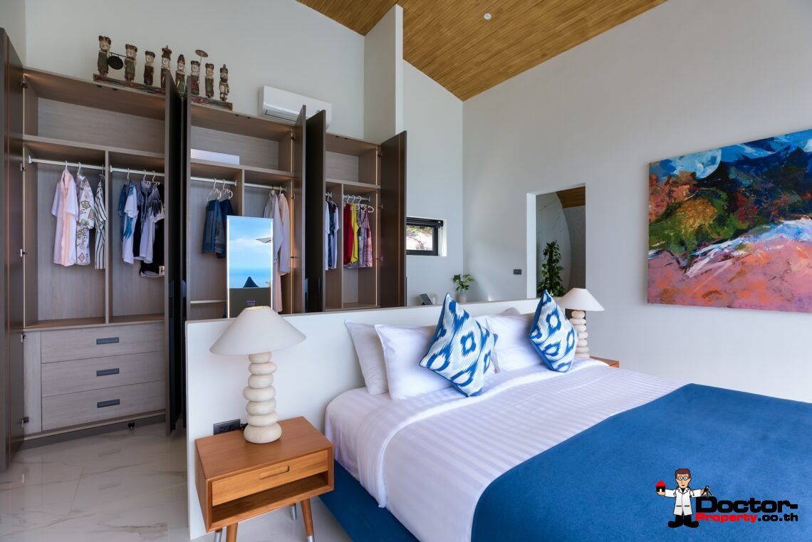 3 Bed Pool Villa with Zen Room, Sea View – Chaweng Noi, Koh Samui – For Sale