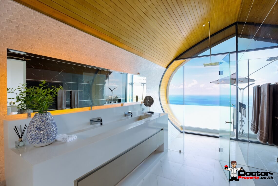 3 Bed Pool Villa with Zen Room, Sea View – Chaweng Noi, Koh Samui – For Sale