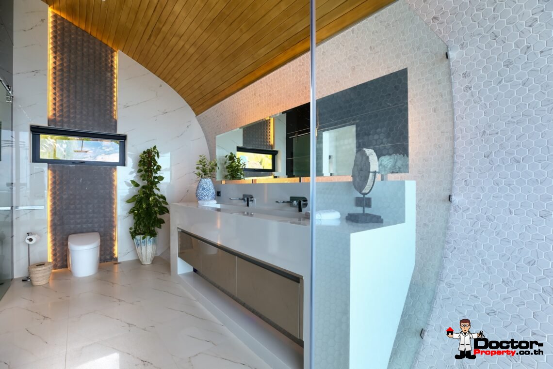 3 Bed Pool Villa with Zen Room, Sea View – Chaweng Noi, Koh Samui – For Sale