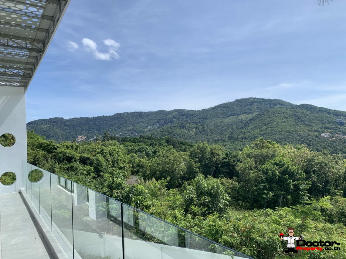 Newly Built 3 Bed Modern Sea view Villa – Chaweng, Koh Samui – For Sale