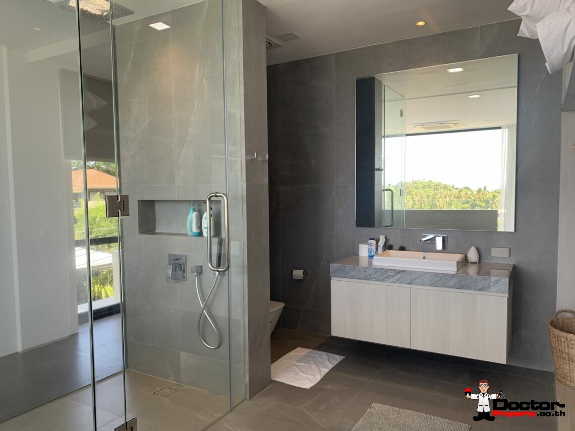 Newly Built 3 Bed Modern Sea view Villa – Chaweng, Koh Samui – For Sale