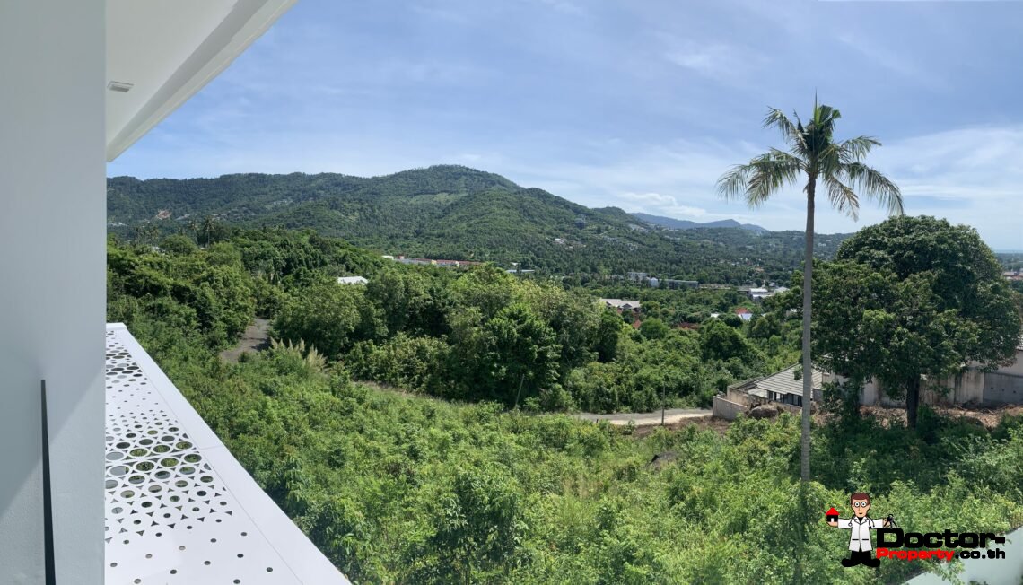 Newly Built 3 Bed Modern Sea view Villa – Chaweng, Koh Samui – For Sale