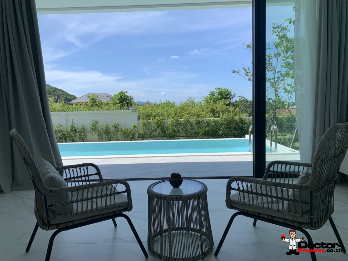 Newly Built 3 Bed Modern Sea view Villa – Chaweng, Koh Samui – For Sale