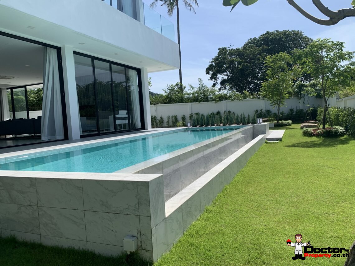 Newly Built 3 Bed Modern Sea view Villa – Chaweng, Koh Samui – For Sale