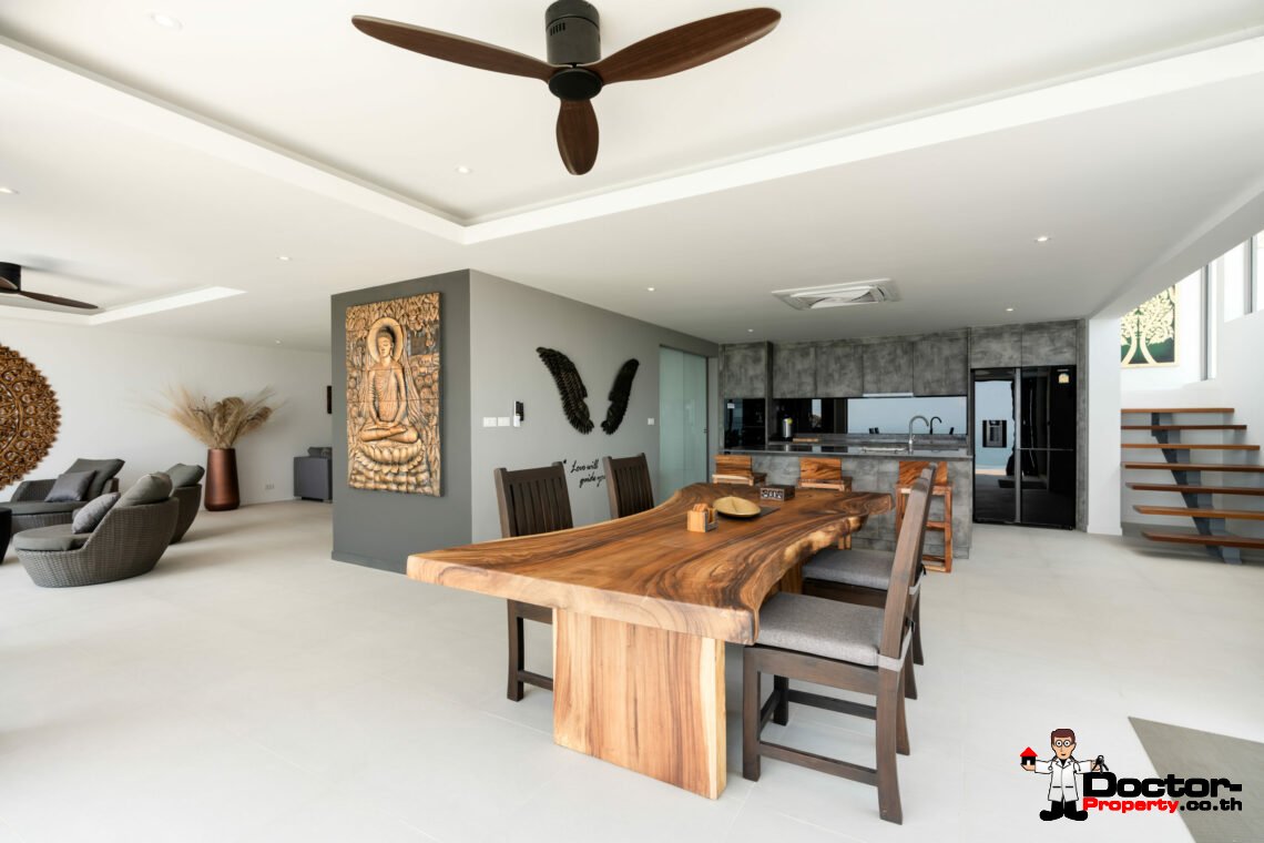 New 3 – 5 Bedroom Pool Villas, Sea View – Plai Laem, Koh Samui – For Sale