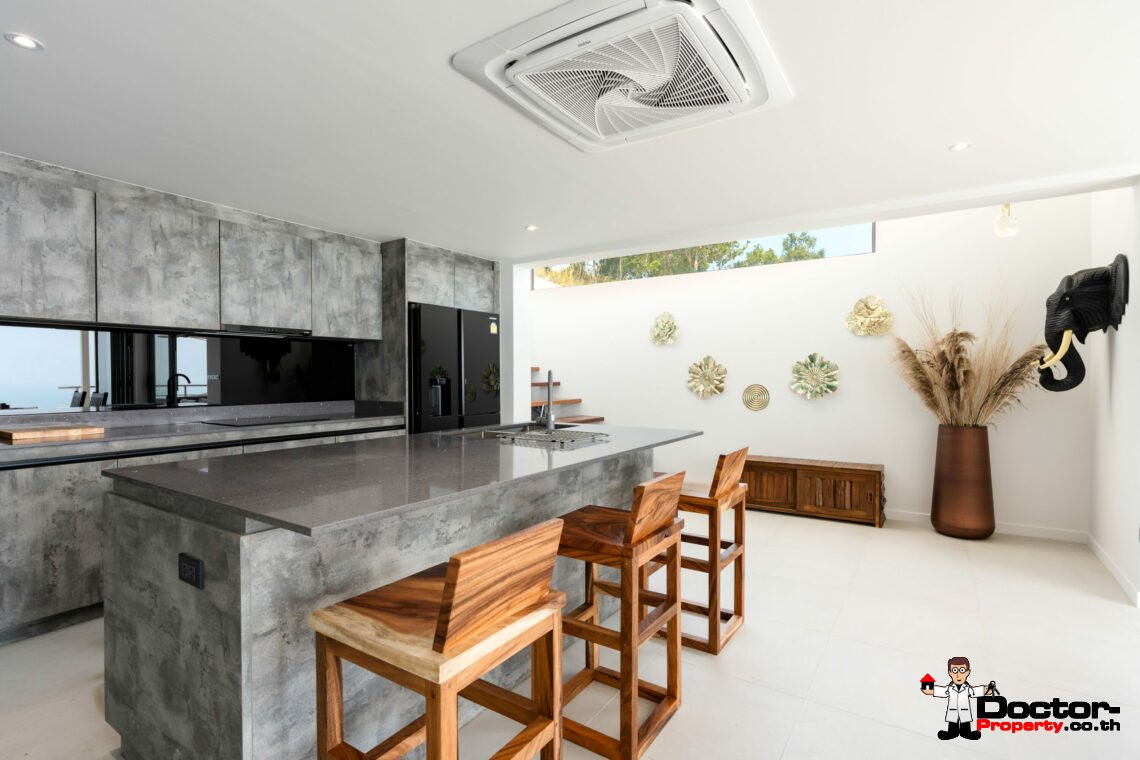 New 3 – 5 Bedroom Pool Villas, Sea View – Plai Laem, Koh Samui – For Sale