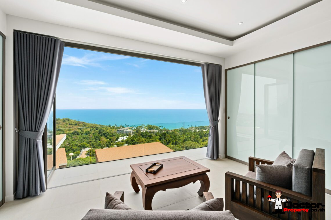 New 3 – 5 Bedroom Pool Villas, Sea View – Plai Laem, Koh Samui – For Sale