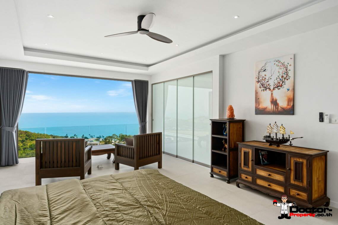 New 3 – 5 Bedroom Pool Villas, Sea View – Plai Laem, Koh Samui – For Sale