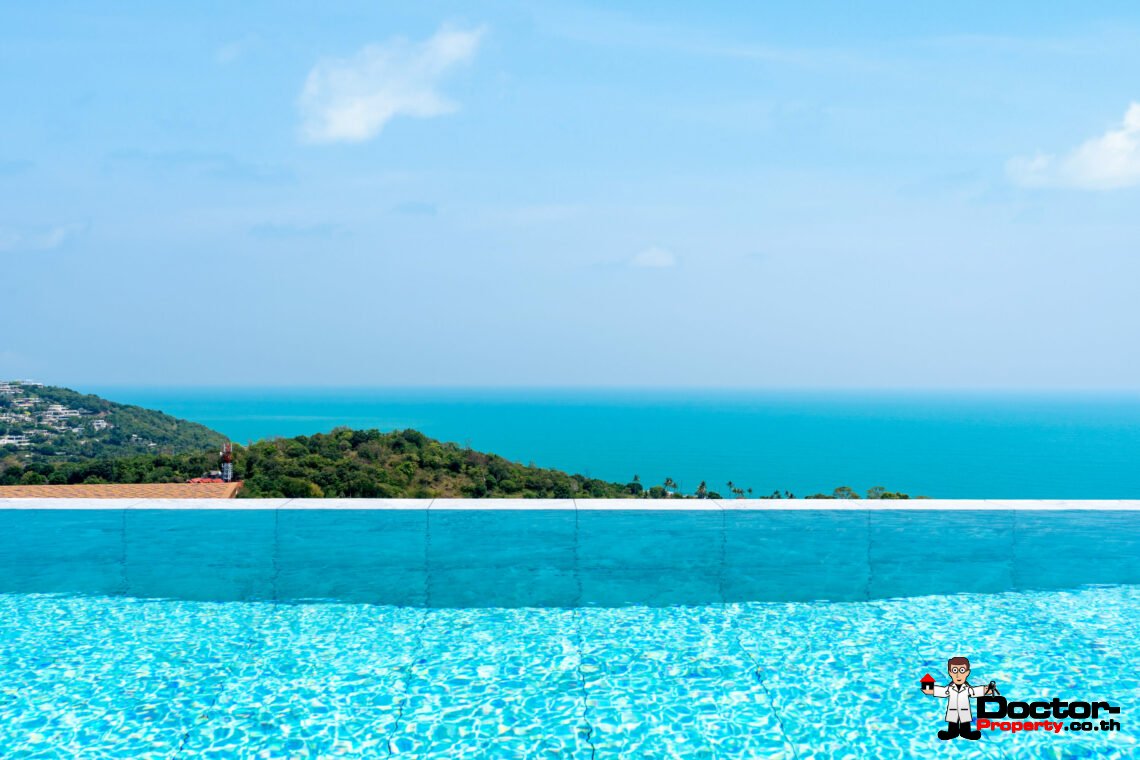 New 3 – 5 Bedroom Pool Villas, Sea View – Plai Laem, Koh Samui – For Sale