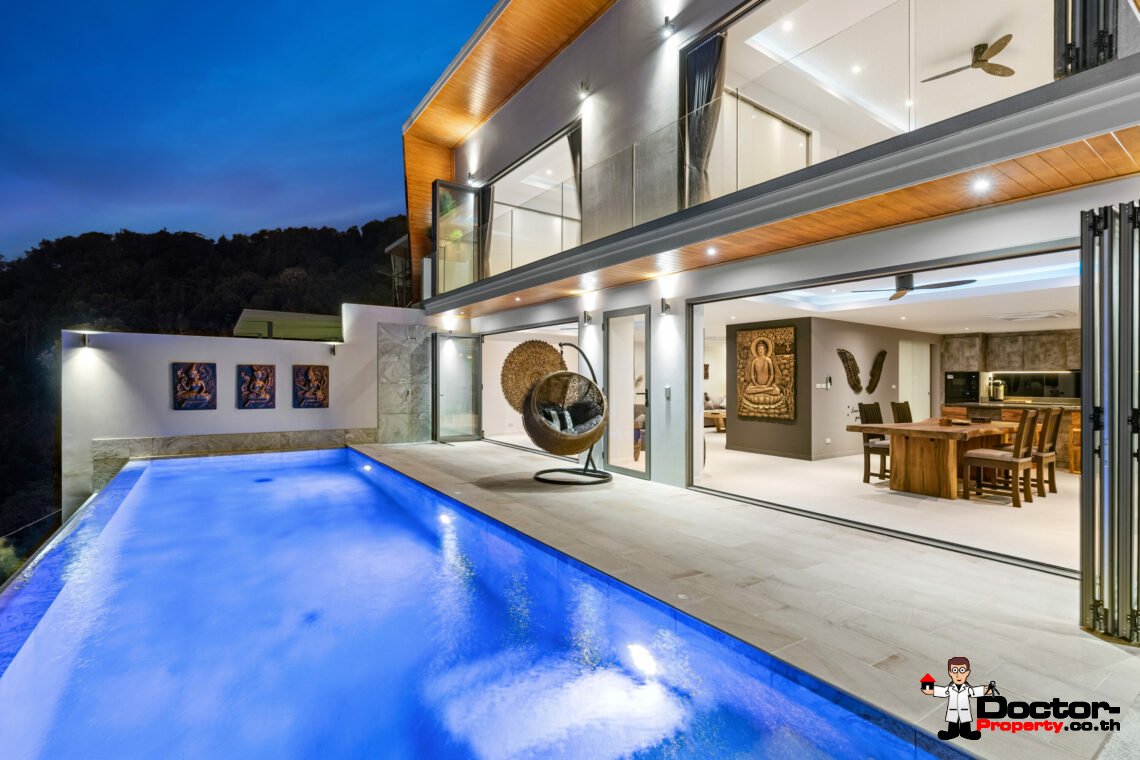 New 3 – 5 Bedroom Pool Villas, Sea View – Plai Laem, Koh Samui – For Sale